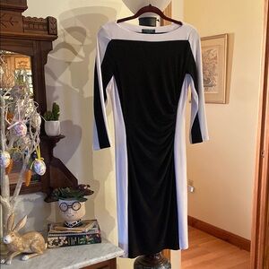 Elegant Black and White Ralph Lauren Dress